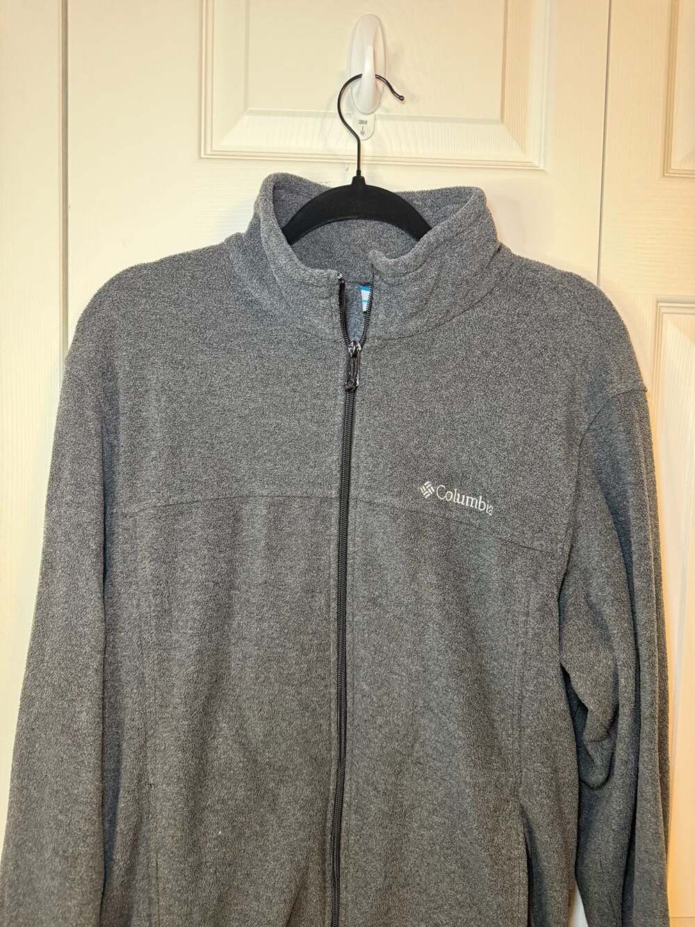 Columbia Full Zip Gray Fleece Jacket Men's Size Medium